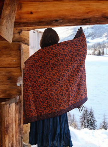 Veľký dekový šál Arin