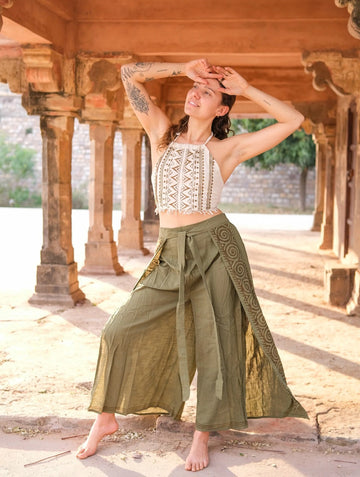 Thai wrap pants Fisherpants green