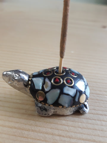 Incense stick stand Turtle mother-of-pearl