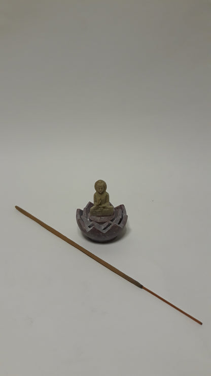 Buddha marble incense stick stand