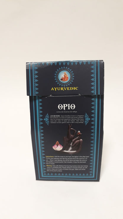 Vonné kužele Ayurvedic Opium padajúci dym