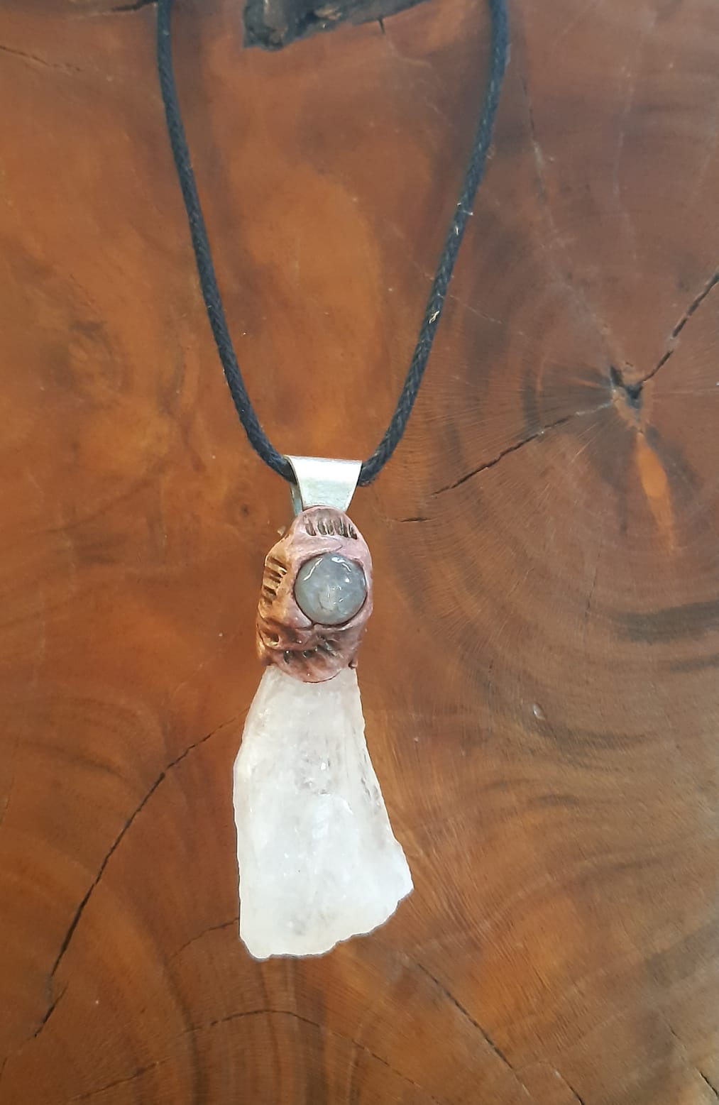 Pendant Crystal and Moonstone 059
