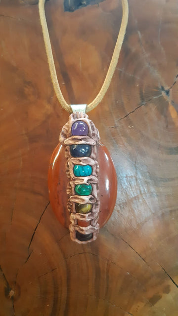 Chakra Jasper Pendant 021