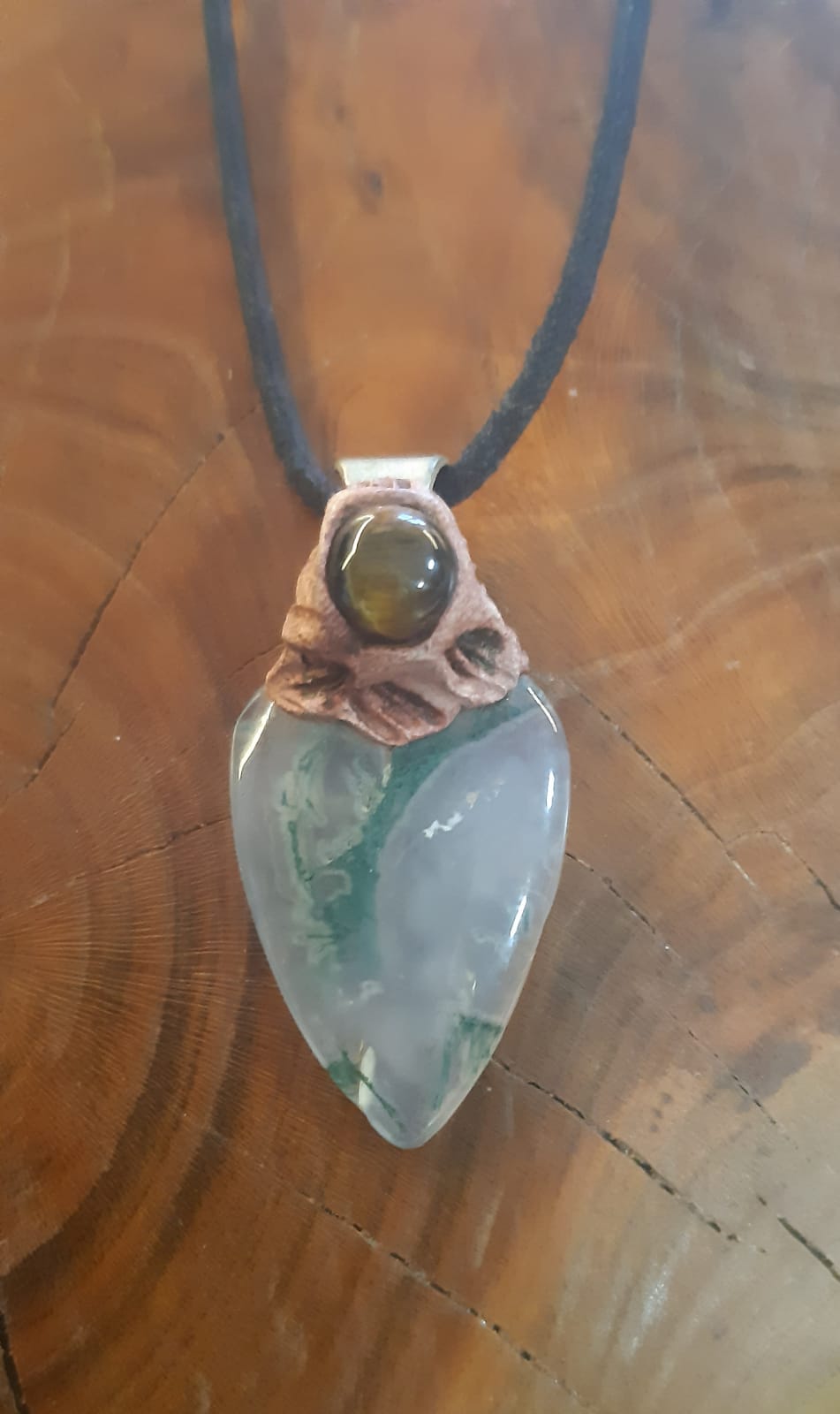 Pendant Moss agate 075